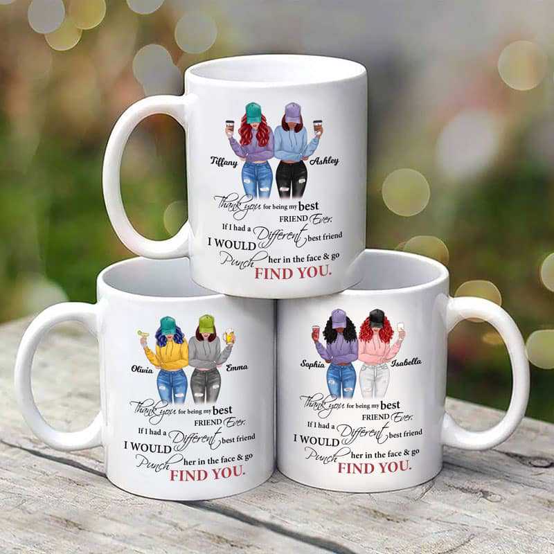 AOP Mugs Thanks For Being My Best Friend Personalized AOP Mug 11oz