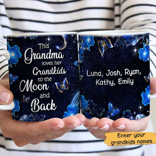 AOP Mugs This Grandma Loves Her Grandkids Galaxy AOP Personalized Mug 11oz