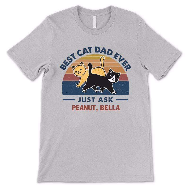 Apparel Best Cat Dad Mom Walking Cat Retro Personalized Shirt