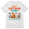 Apparel Best Cat Mom Cat Dad Ever Sitting Cat Cartoon Personalized Shirt
