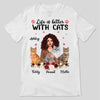 Apparel Better With Cat Floral Woman Holding Cat Personalized Shirt