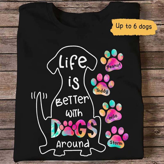 Apparel Colorful Pattern Best Dog Mom Ever Personalized Shirt