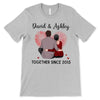 Apparel Couple Together Since Sitting Couple Personalized Shirt