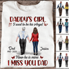 Apparel Daddy‘s Girl Dad & Girl Walking Memorial Personalized Shirt Classic Tee / White Classic Tee / S