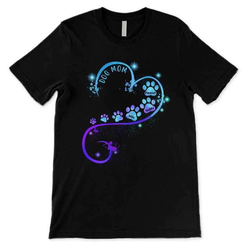 Apparel Dog Mom Heart Splash Personalized Shirt