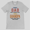 Apparel First Dad Now Grandpa Retro Personalized Shirt