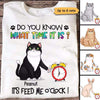 Apparel Fluffy Cats Feed Us O‘Clock Personalized Shirt Classic Tee / White Classic Tee / S