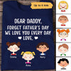 Apparel Forget Father‘s Day Cute Kid Face Personalized Shirt Classic Tee / Navy Classic Tee / S