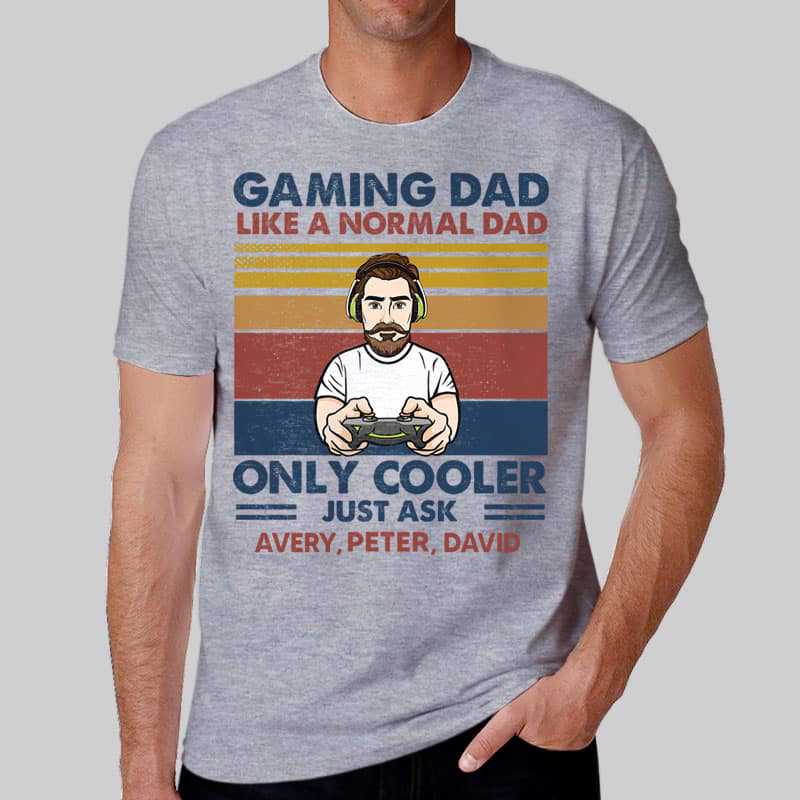 Apparel Gaming Dad Cooler Retro Personalized Shirt