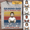 Apparel Gaming Dad Cooler Retro Personalized Shirt Classic Tee / Ash Classic Tee / S