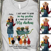 Apparel Gardening Girl And Chickens Personalized Shirt Classic Tee / White Classic Tee / S