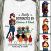 Apparel Gardening With Chicken Stick Lady Personalized Shirt Classic Tee / White Classic Tee / S