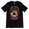 Apparel Girl In Love With Her Horse Floral Personalized Shirt