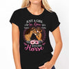 Apparel Girl In Love With Her Horse Floral Personalized Shirt