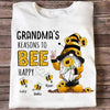 Apparel Gnome Grandma‘s Reason To Bee Happy Personalized Shirt Classic Tee / White Classic Tee / S