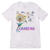 Apparel Grandma Colorful Dandelion Hummingbird Personalized Shirt