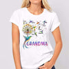 Apparel Grandma Colorful Dandelion Hummingbird Personalized Shirt