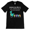 Apparel Grandmasaurus And Kids Personalized Dark Shirt (version 1-10 Kids)