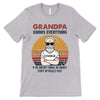 Apparel Grandpa Knows Everything Old Man Personalized Shirt