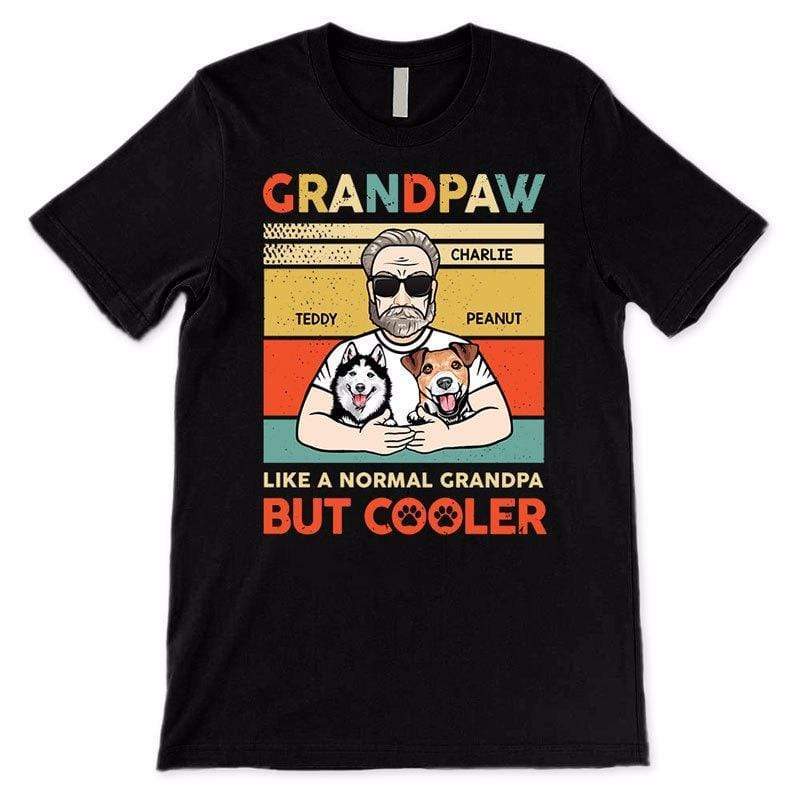 Apparel Grandpaw Dog Dad Retro Old Man Personalized Shirt