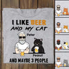 Apparel Grumpy Cat Beer 3 People Personalized Shirt Classic Tee / Ash Classic Tee / S