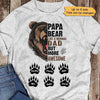 Apparel Half Daddy Papa Bear Face Personalized Shirt Classic Tee / Ash Classic Tee / S