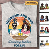 Apparel Husband And Wife Drinking Buddies Personalized Light Color Shirt Classic Tee / Ash Classic Tee / S