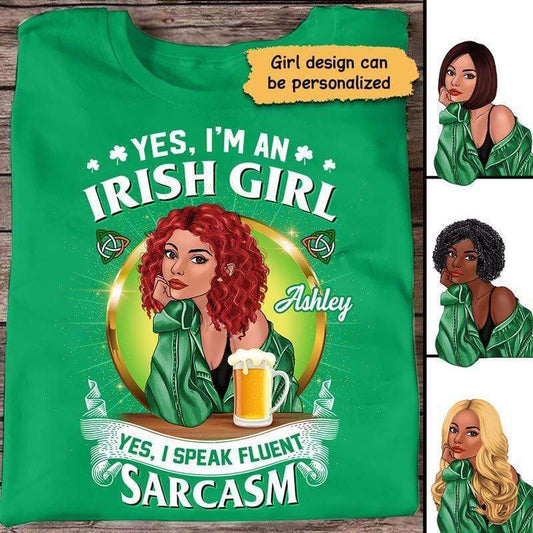 Apparel Irish Girl Fashion Personalized Shirt Classic Tee / Kelly Classic Tee / S