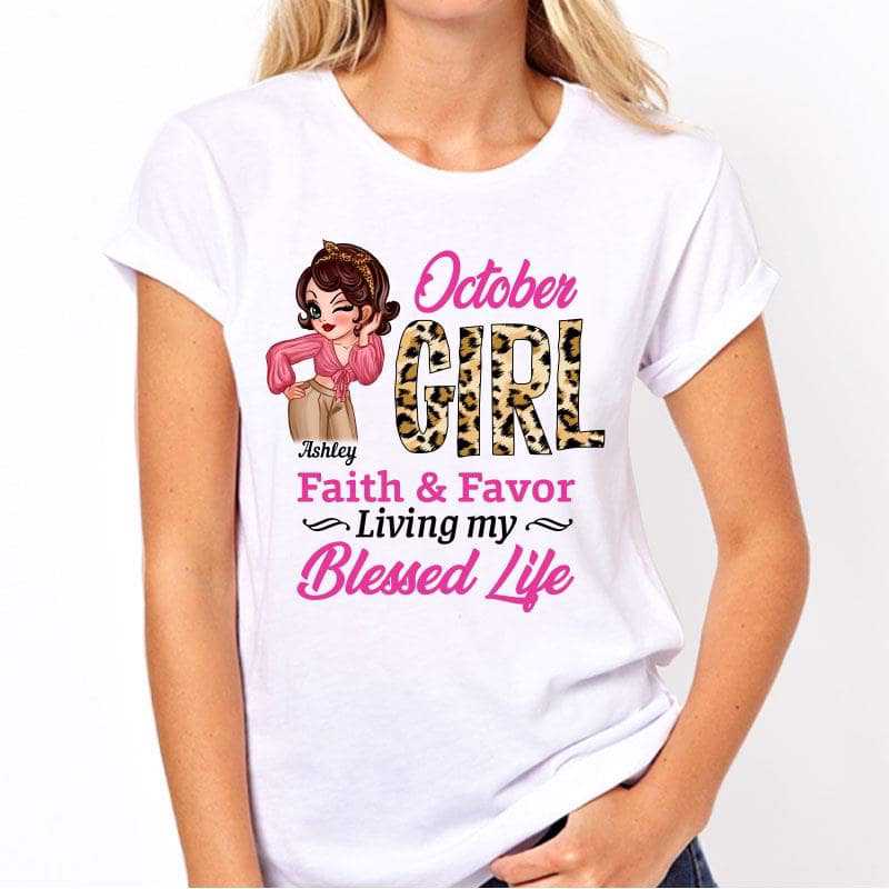 Apparel Leopard Sassy Girl Birthday Gift Personalized Shirt