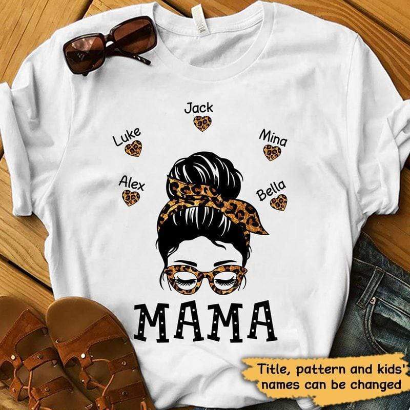 Apparel Mom Life Pattern Memorial Personalized Shirt Classic Tee / S / White