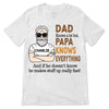 Apparel Papa Knows Everything Personalized Shirt