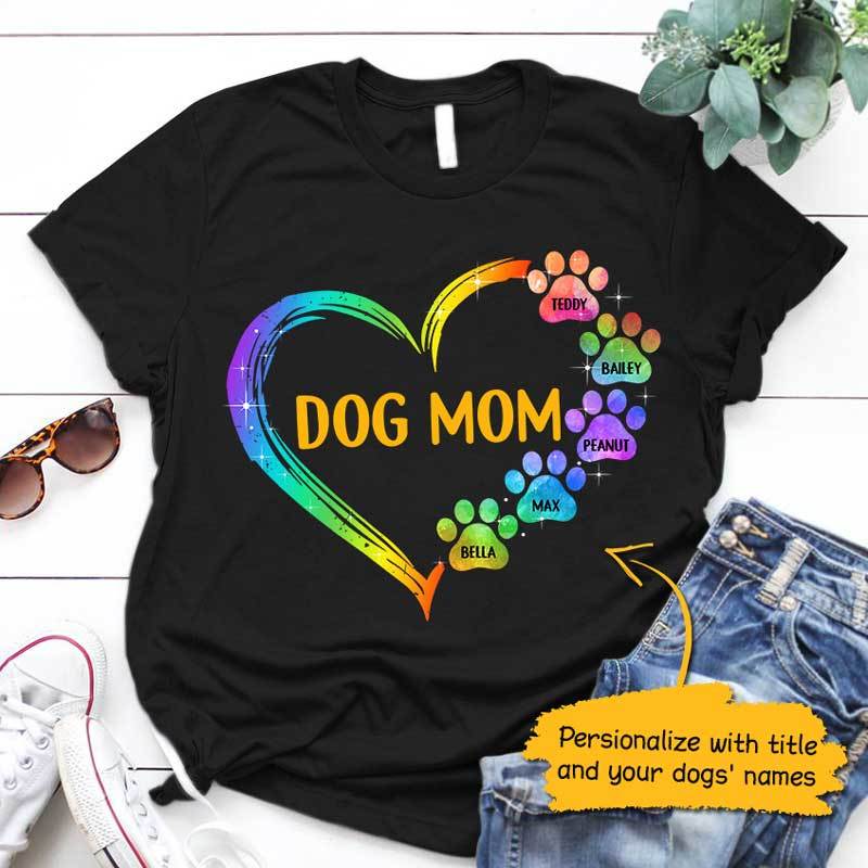 Apparel Paws Heart Personalized Shirt Classic Tee / Black Classic Tee / S