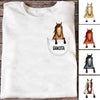 Apparel Peeking Horse Pocket Personalized Shirt Classic Tee / White Classic Tee / S