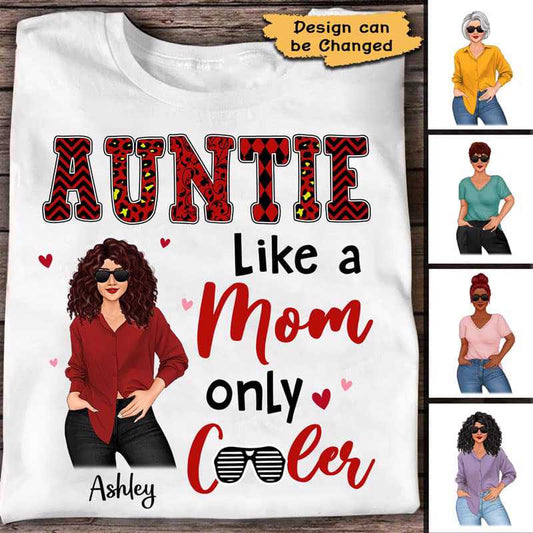Apparel Posing Aunt Personalized Shirt Classic Tee / White Classic Tee / S