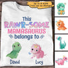 Apparel Rawrsome Mom Belongs To Cute Dinosaur Personalized Shirt Classic Tee / White Classic Tee / S