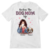 Apparel Rockin‘ The Dog Mom Life Red Patterned Personalized Shirt
