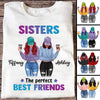 Apparel Sisters Perfect Best Friends Modern Girls Front View Personalized Shirt Classic Tee / White Classic Tee / S