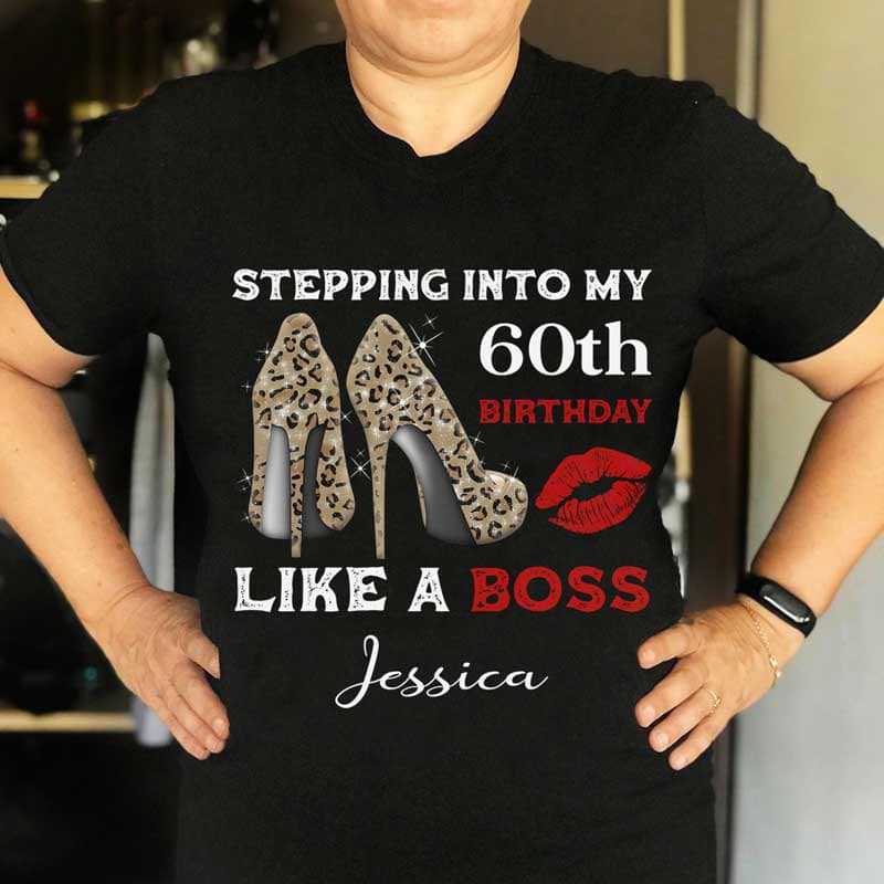 Apparel Stepping Into My Birthday Personalized Shirt