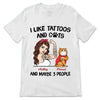 Apparel Tattoo Cat Mom Like Cats And 3 People Personalized Shirt