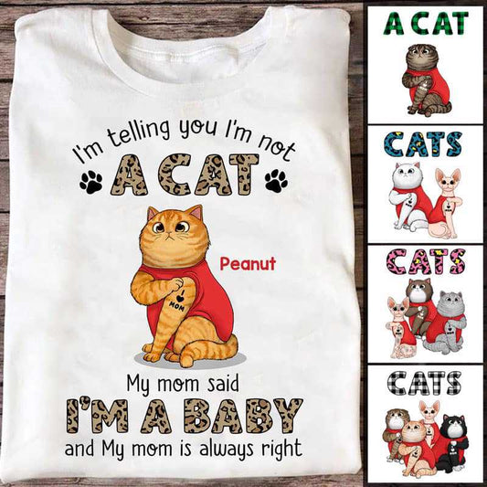 Apparel Tattoo Cats Baby Mom Said Personalized Shirt Classic Tee / White Classic Tee / S