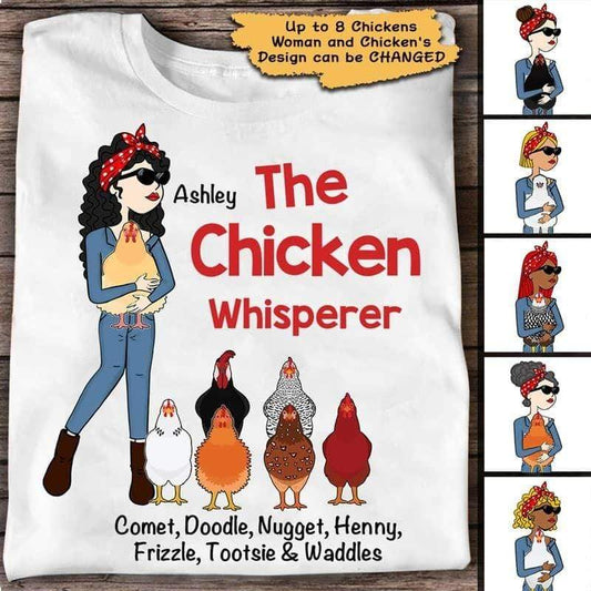 Apparel The Chicken Whisperer Stick Lady Personalized Shirt