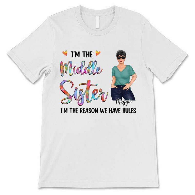 Apparel The Youngest Middle Oldest Sister Personalized Shirt