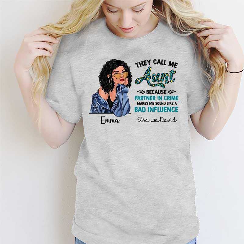 Apparel They Call Me Aunt Personalized Shirt