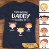 This Daddy Mommy Belongs To Kid Face Personalized Dark Shirt