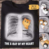 Apparel Xray Of My Heart Fluffy Cat Personalized Shirt Classic Tee / Black Classic Tee / S