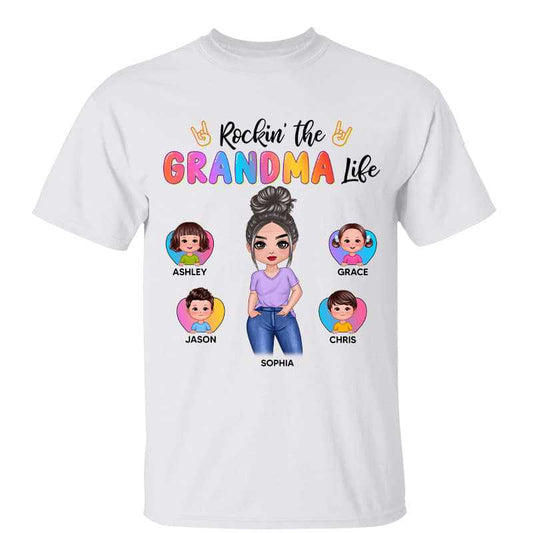 Rockin‘ Grandma Life Posing Doll & Kids Personalized Shirt