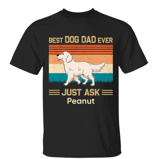 Best Dog Dad Mom Retro Walking Dog Personalized Shirt
