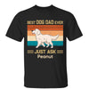 Best Dog Dad Mom Retro Walking Dog Personalized Shirt