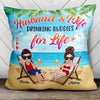 Couple Husband Wife Drinking Buddies Personalized Pillow (Insert Included)
