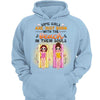 Born With Beach In Soul Besties Best Friend Summer Gift Personalized Hoodie Sweatshirt